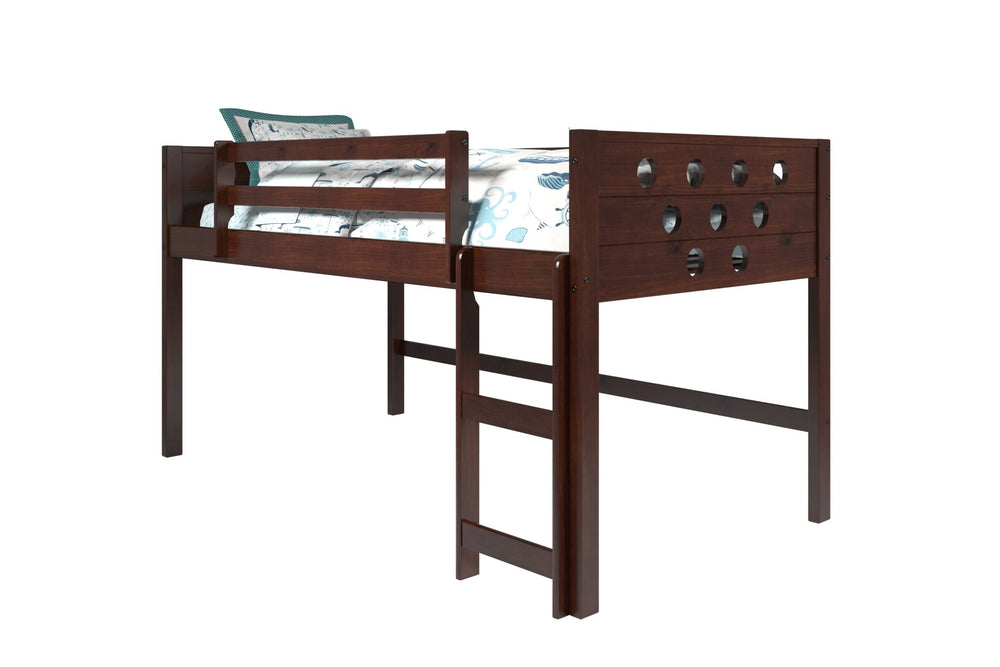 Circles Low Loft Bed in Cappuccino