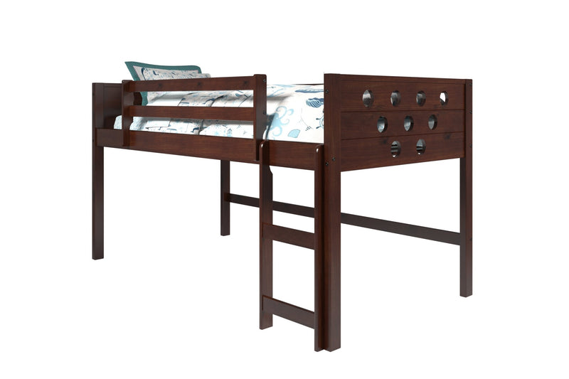 Circles Low Loft Bed in Cappuccino