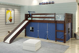 Donco Circles Low Loft Hdbd/Ftbd/Rails/Slats #color_Cappuccino