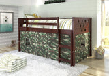 Donco Circles Low Loft Hdbd/Ftbd/Rails/Slats #color_Cappuccino