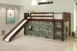 Donco Circles Low Loft Hdbd/Ftbd/Rails/Slats #color_Cappuccino