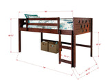 Donco Circles Low Loft Hdbd/Ftbd/Rails/Slats #color_Cappuccino