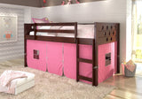 Donco Circles Low Loft Hdbd/Ftbd/Rails/Slats #color_Cappuccino
