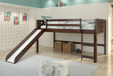 Donco Circles Low Loft Hdbd/Ftbd/Rails/Slats #color_Cappuccino