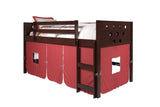 Donco Circles Low Loft Hdbd/Ftbd/Rails/Slats #color_Cappuccino