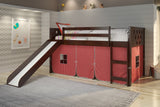 Donco Circles Low Loft Hdbd/Ftbd/Rails/Slats #color_Cappuccino