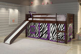 Donco Circles Low Loft Hdbd/Ftbd/Rails/Slats #color_Cappuccino