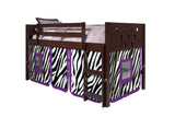 Donco Circles Low Loft Hdbd/Ftbd/Rails/Slats #color_Cappuccino