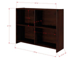 Donco Circles Low Loft Bookcase #color_Dark-Cappuccino
