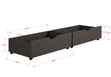 Donco Dual Underbed Drawers #color_Antique-Grey