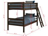 Donco Econo Panel Bunkbed #color_Rustic-Walnut
