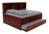 Donco Full Bookcase Daybed #color_Merlot