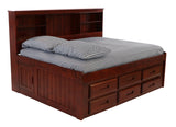 Donco Full Bookcase Daybed #color_Merlot