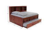 Donco Full Bookcase Daybed #color_Merlot
