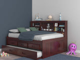Donco Full Bookcase Daybed #color_Merlot