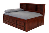 Donco Full Bookcase Daybed #color_Merlot