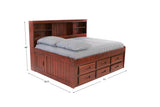 Donco Full Bookcase Daybed #color_Merlot