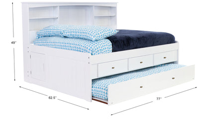Full Bookcase Daybed White