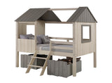 Donco Full House Low Loft #color_Rustic-Sand-Rustic-Grey