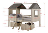 Donco Full House Low Loft #color_Rustic-Sand-Rustic-Grey