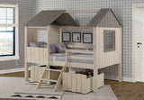Donco Full House Low Loft #color_Rustic-Sand-Rustic-Grey