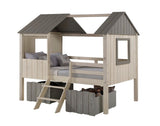 Donco Full House Low Loft #color_Rustic-Sand-Rustic-Grey