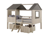Donco Full House Low Loft #color_Rustic-Sand-Rustic-Grey