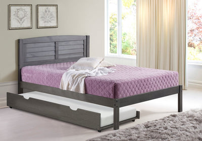 Donco Full Louver Bed #color_Antique-Grey