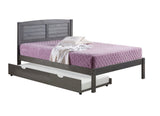 Donco Full Louver Bed #color_Antique-Grey