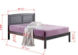 Donco Full Louver Bed #color_Antique-Grey