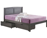 Donco Full Louver Bed #color_Antique-Grey