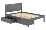 Donco Full Louver Bed #color_Antique-Grey