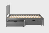 Donco Full Louver Bed #color_Antique-Grey