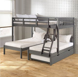 Donco Full Over Double Twin Bed Loft Bunk In #color_Dark-Grey