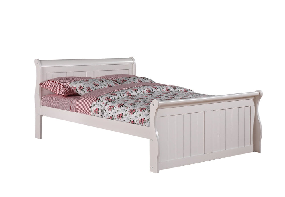 Full Sleigh Bed White