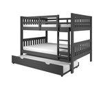 Full/Full Mission Bunk Bed Dark Grey