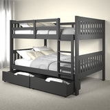 Full/Full Mission Bunk Bed Dark Grey