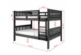 Full/Full Mission Bunk Bed Dark Grey