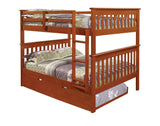 Donco Full/Full Mission Bunk Bed In #color_Light-Espresso