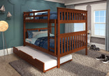 Donco Full/Full Mission Bunk Bed In #color_Light-Espresso