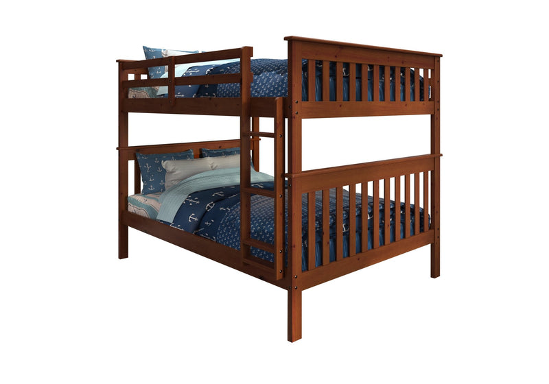 Full/Full Mission Bunk Bed In Light Espresso Finish