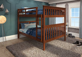 Donco Full/Full Mission Bunk Bed In #color_Light-Espresso