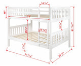 Full/Full Mission Bunk Bed White