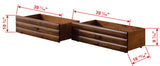 Donco Log Cabin Drawers #Rustic _Walnut_&_Rustic_Silver