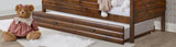 Donco Log Cabin Trundle #color_Rustic -Walnut-&-Rustic-Silver
