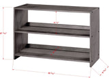 Donco Louver Low Loft Bookcase #color_Antique-Grey