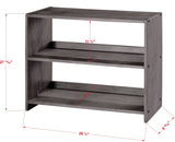Donco Louver Low Loft Small Bookcase #color_Antique-Grey