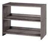 Donco Louver Low Loft Small Bookcase #color_Antique-Grey