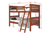 Mission Bunkbed in Blond Espresso