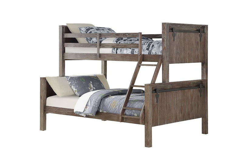 T/F BARN DOOR BUNKBED BRUSHED SHADOW